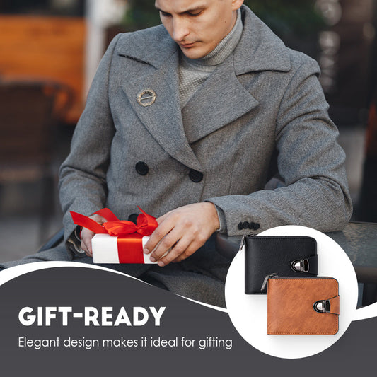 🧳 50% OFF NOW! 🕰️ Compact Vintage Men's Zipper Wallet – Durable Material, Classic Design & Perfect Travel Companion ✈️