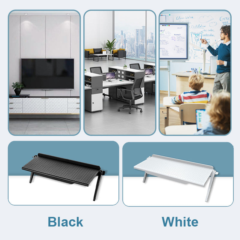 🔥Adjustable top shelf for TV - No drilling required