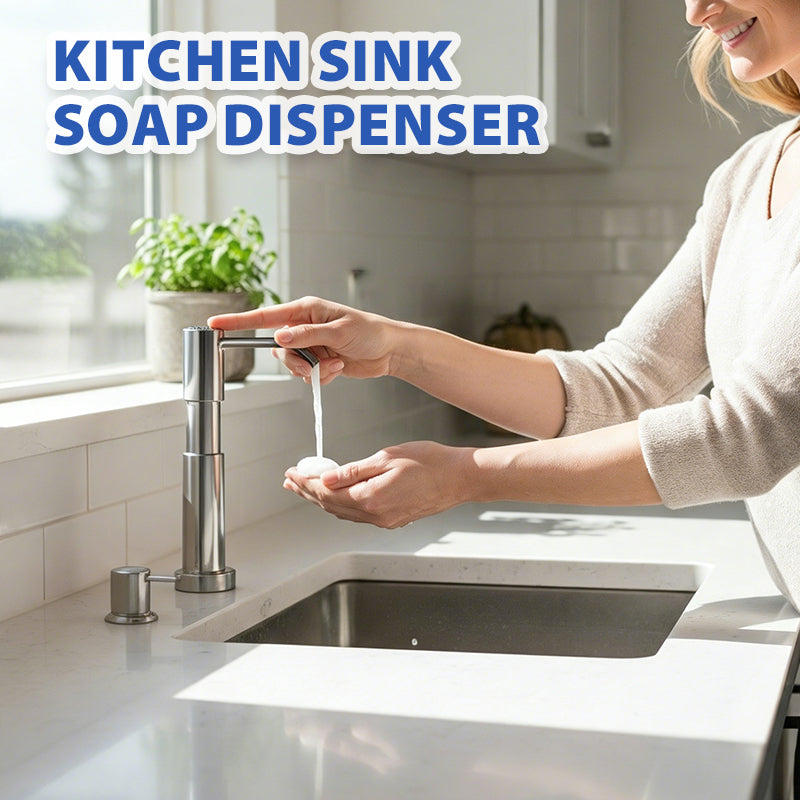 🔥LAST DAY 70% OFF🔥 Quick-Install Kitchen Sink Soap Dispenser – Direct-Draw Tube, Upgraded Power Pump – Tool-Free Install, 360° Swivel Spout – Fits Most Sinks! 🧼✨