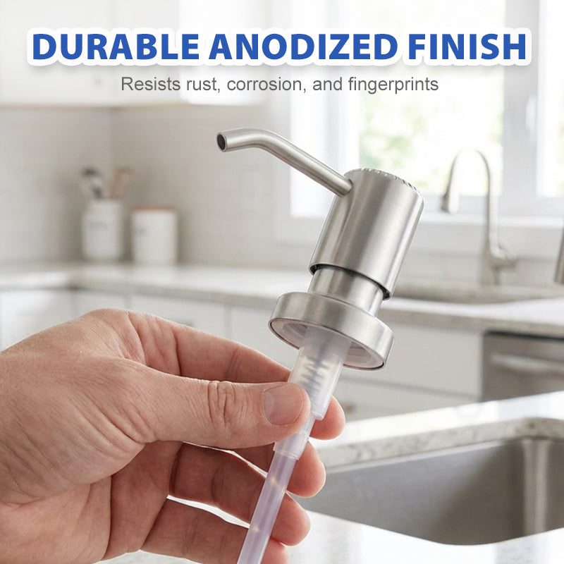 🔥LAST DAY 70% OFF🔥 Quick-Install Kitchen Sink Soap Dispenser – Direct-Draw Tube, Upgraded Power Pump – Tool-Free Install, 360° Swivel Spout – Fits Most Sinks! 🧼✨