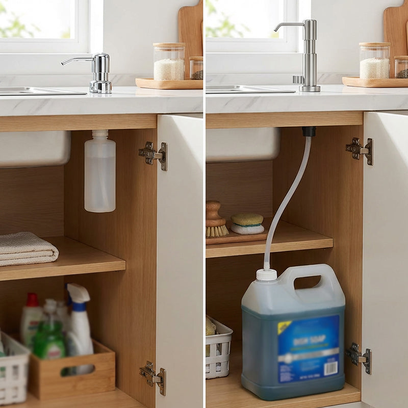🔥LAST DAY 70% OFF🔥 Quick-Install Kitchen Sink Soap Dispenser – Direct-Draw Tube, Upgraded Power Pump – Tool-Free Install, 360° Swivel Spout – Fits Most Sinks! 🧼✨