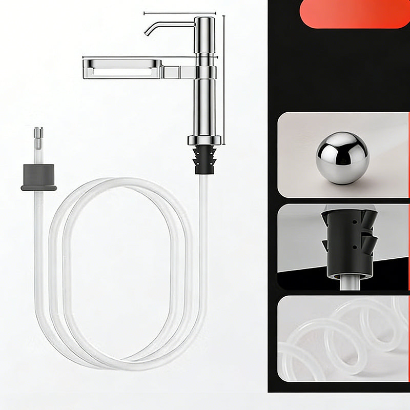 🔥LAST DAY 70% OFF🔥 Quick-Install Kitchen Sink Soap Dispenser – Direct-Draw Tube, Upgraded Power Pump – Tool-Free Install, 360° Swivel Spout – Fits Most Sinks! 🧼✨