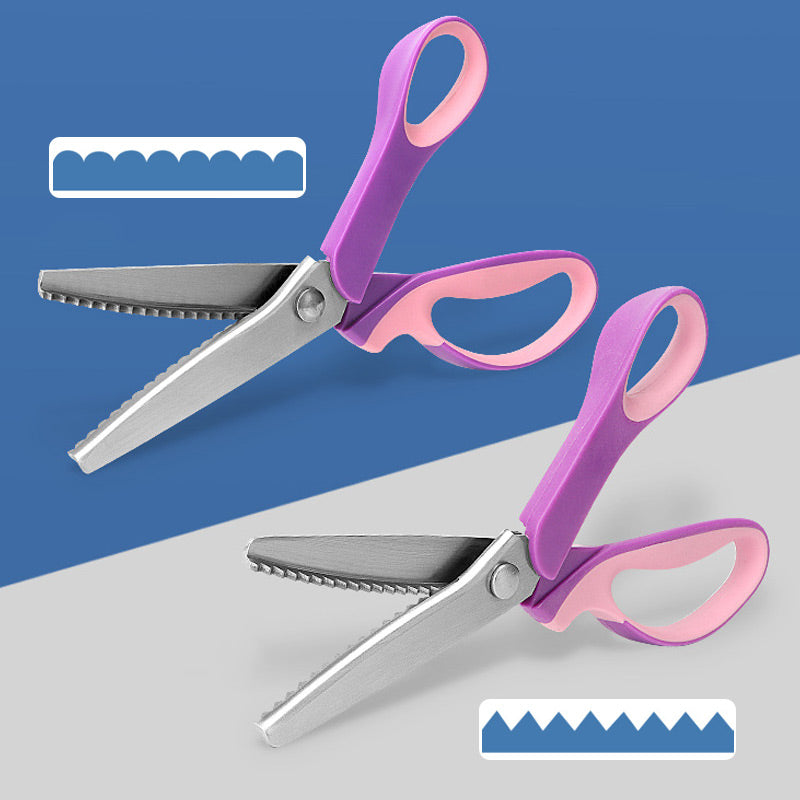 🥳2026 TOP PICK🥳 Pinking Shears Scissors – Stainless Steel, Ergonomic Cushioned Handles – Perfect for Sewing, Quilting & Scrapbooking! 🧵💨