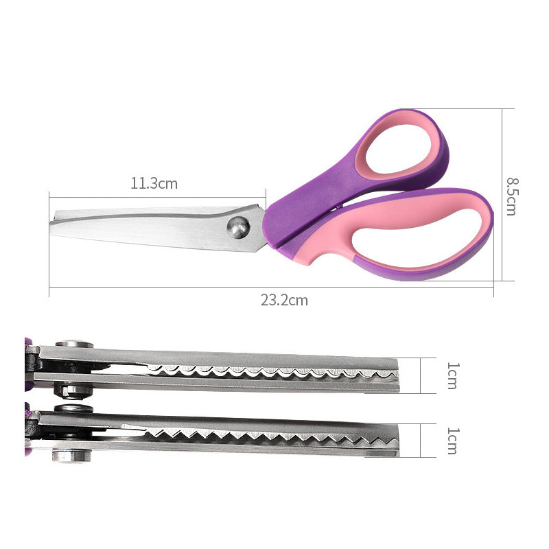 🥳2026 TOP PICK🥳 Pinking Shears Scissors – Stainless Steel, Ergonomic Cushioned Handles – Perfect for Sewing, Quilting & Scrapbooking! 🧵💨