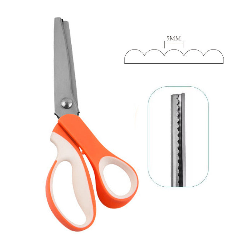 🥳2026 TOP PICK🥳 Pinking Shears Scissors – Stainless Steel, Ergonomic Cushioned Handles – Perfect for Sewing, Quilting & Scrapbooking! 🧵💨