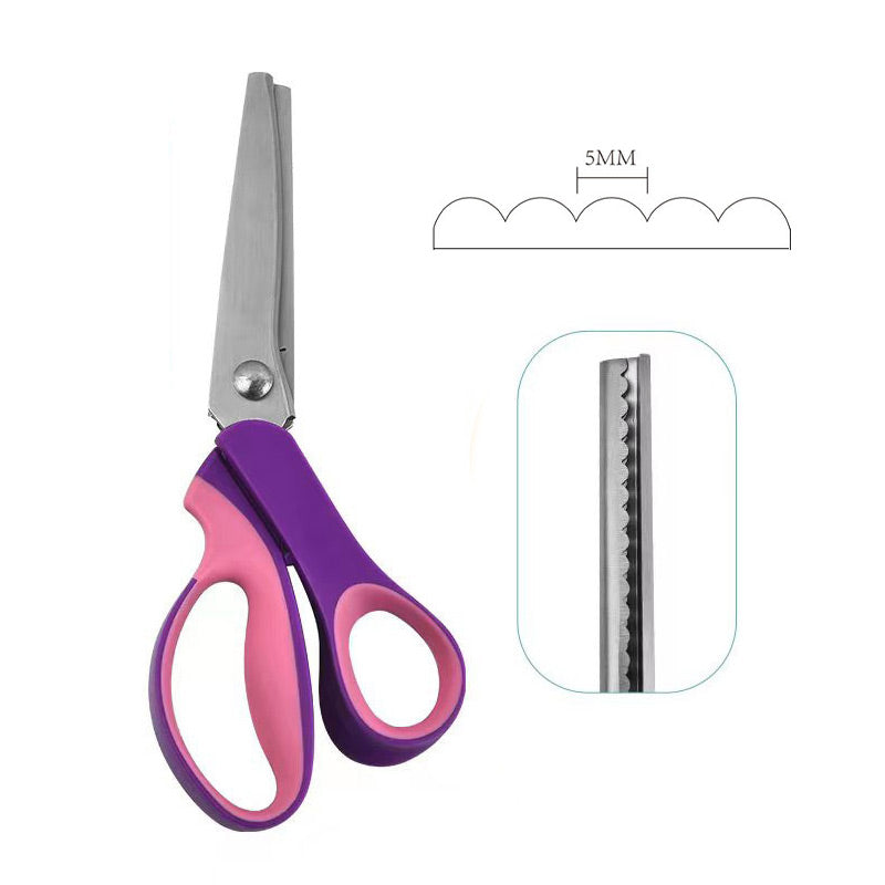 🥳2026 TOP PICK🥳 Pinking Shears Scissors – Stainless Steel, Ergonomic Cushioned Handles – Perfect for Sewing, Quilting & Scrapbooking! 🧵💨