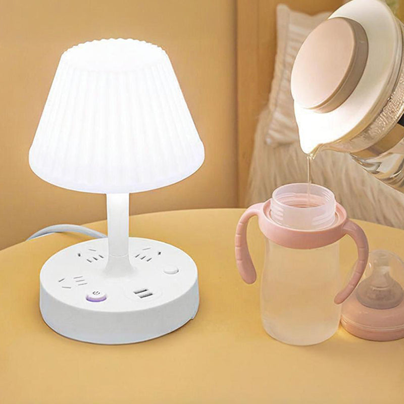 🛋️ 50% OFF! 💡 Side Lamp with Dual Socket – USB Charging, Soft Light & Stable Base 🔌