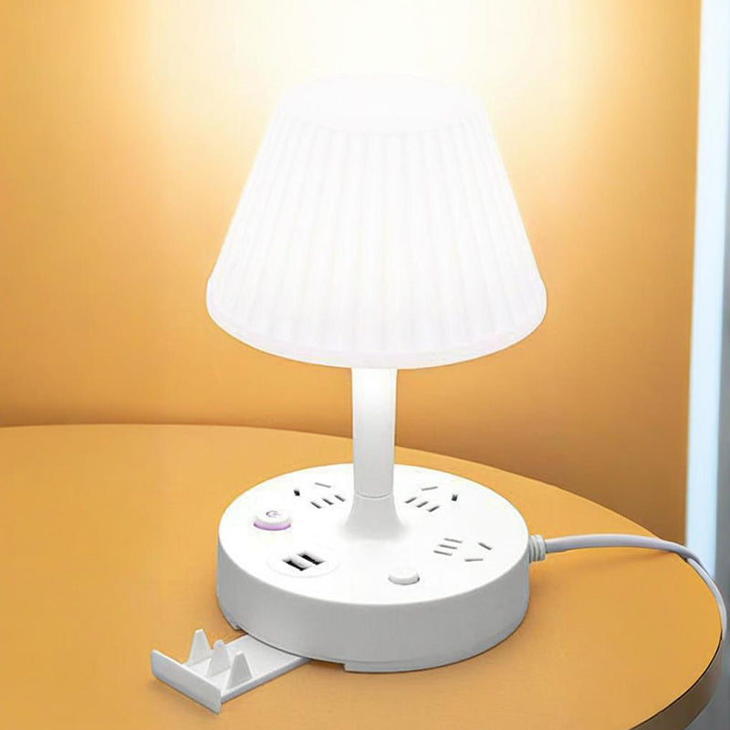 🛋️ 50% OFF! 💡 Side Lamp with Dual Socket – USB Charging, Soft Light & Stable Base 🔌