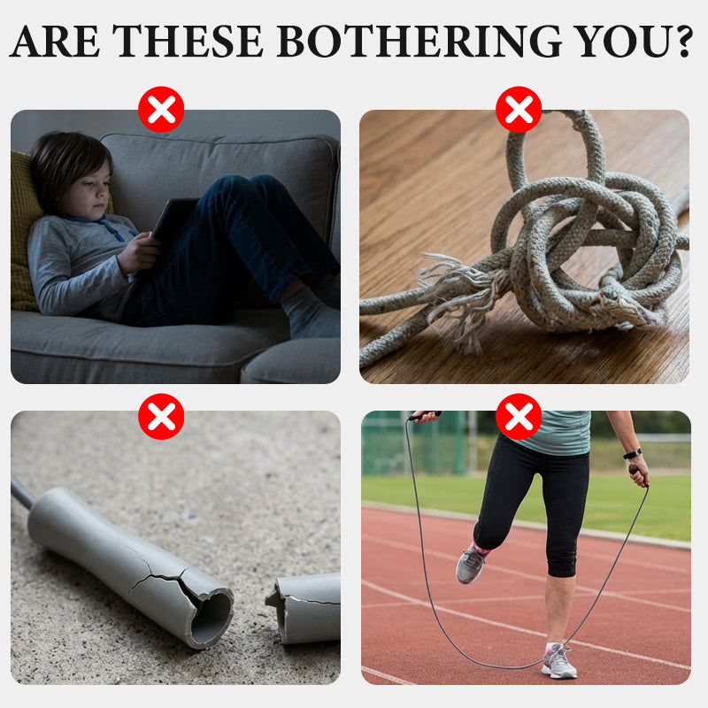 🌟✨ LED light-up jump rope – With 3 adjustable modes and shockproof design for long-lasting fun! 💡🏃‍♀️ Perfect for outdoor activities, sustainable with rechargeable battery. 🌿