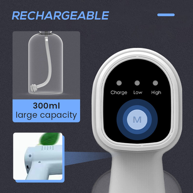 🥳2026 HOT SALE🥳💞50K+ SOLD! 💨🛡️ 50% OFF! Sanitizer Nano Sprayer Gun – ultra-fine nano mist covers surfaces fast, no wiping needed. 380ml large tank lasts longer – less refilling, more protecting. Just point & spray! 🏠✅