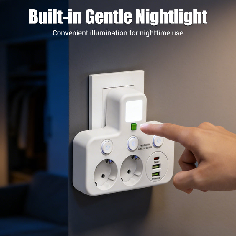 📢📢50% OFF!! ⏰Smart power strip with USB ports