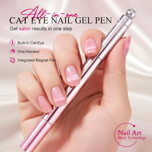 📢📢Buy 1 Get 1 Free!⏰All-in-One Cat Eye Nail Gel Pen – Get a hypnotic cat-eye effect in one stroke! Magnetic gel, lasting shine, salon magic at home. 🖤🌌