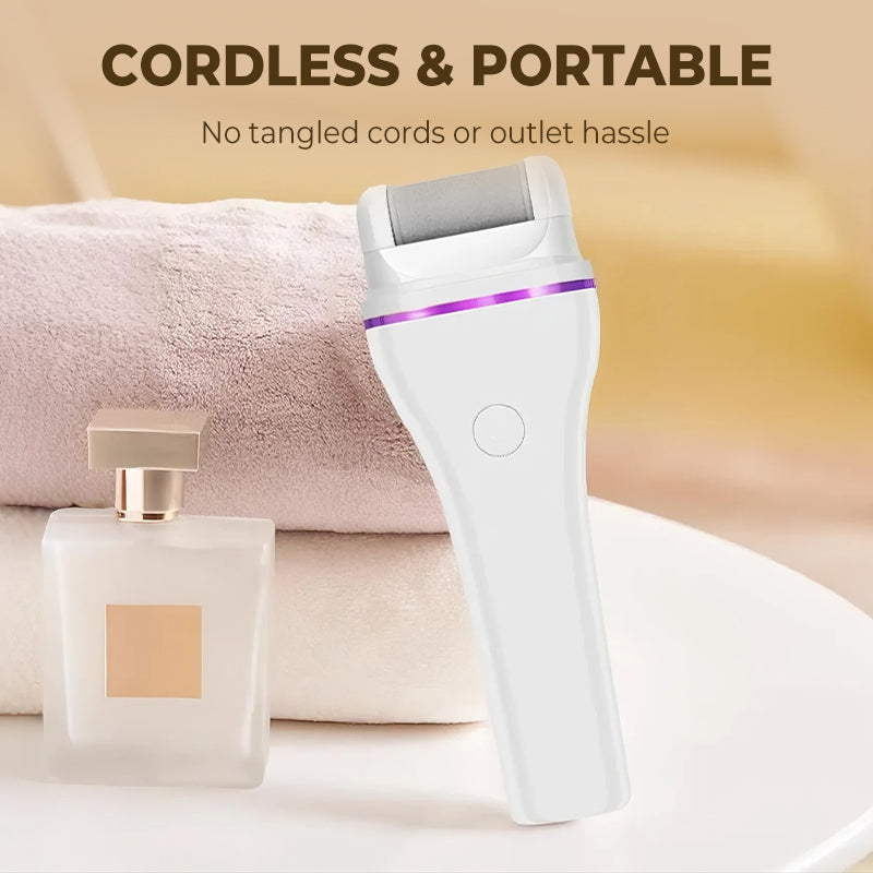 2-Speed Cordless Electric Callus Remover with 2 Replacement Heads