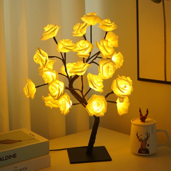 📢📢49% OFF!!⏰🌹Rose Flower Design Tree Night Light🌟
