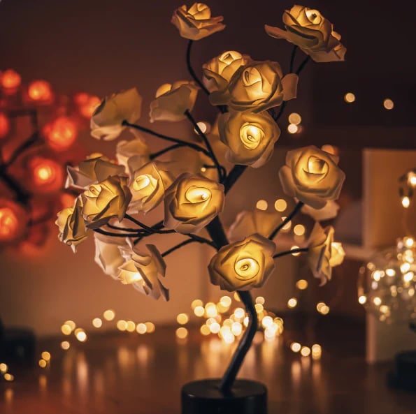 📢📢49% OFF!!⏰🌹Rose Flower Design Tree Night Light🌟