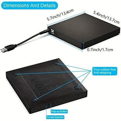 📢📢40% OFF !! ⏰ No Disc Drive on Your Laptop? Now You Do! External CD/DVD Burner 40% OFF📀