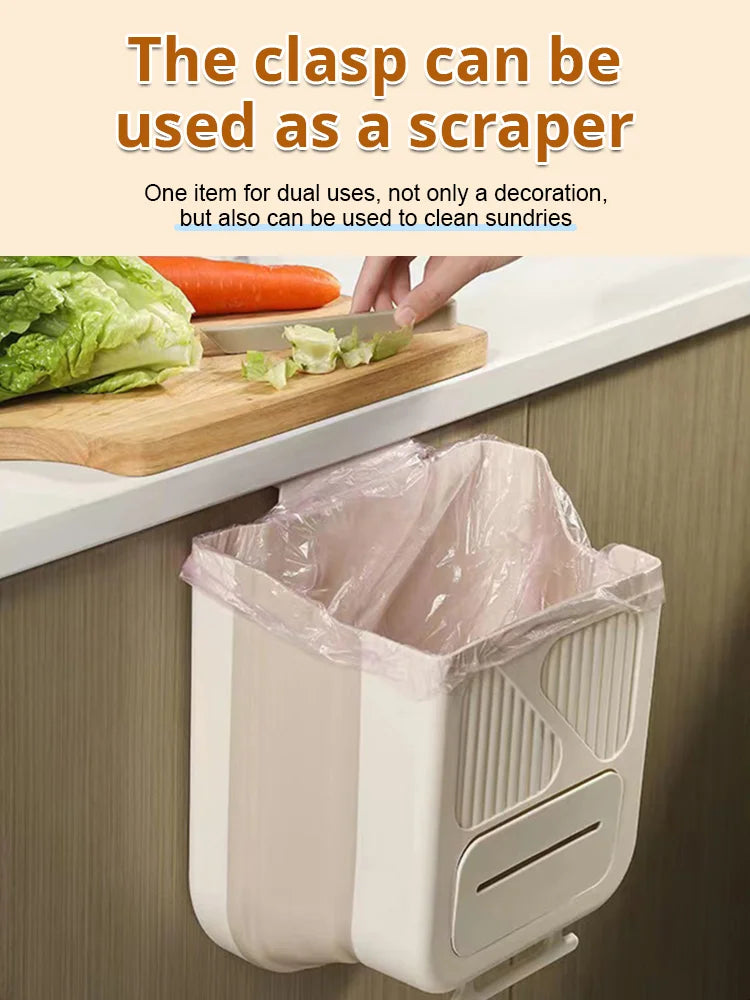 🥳2026 HOT SALE🥳💞10K+ SOLD! 🗑️🎁 50% OFF! Folding Hanging Trash Can – From £5.99! No-bend foldable design, strong base & scraper clasp. Eco-friendly kitchen essential – stock up & save! 🍃✅
