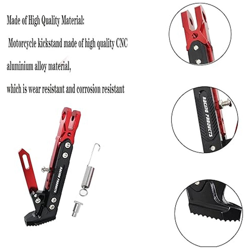 🏍️ Universal adjustable side stand for motorcycles – Fits all models, safe parking! 💪