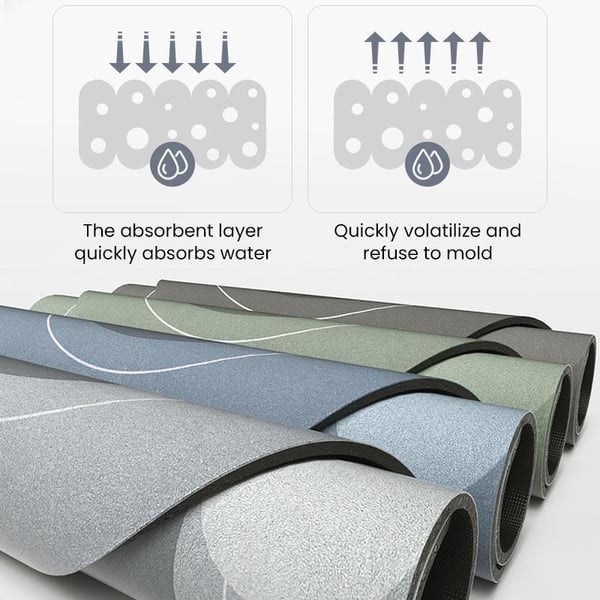 🔥Water Absorbent Mat, Quick Drying Bathroom Mat, Soft Comfortable Bathroom Rug, Bathroom Accessories for Home Bathroom