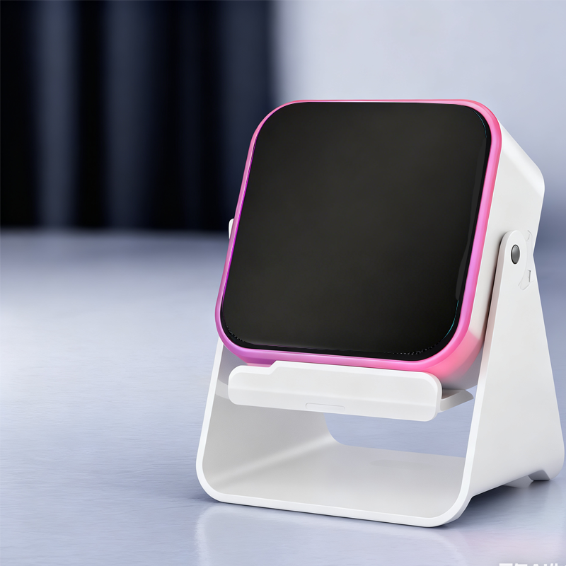Wireless Induction Speaker 5-in-1 Bluetooth Speaker with Phone Stand,Stereo Sound, 3500mAh Rechargeable, 8 RGB Ambient Light, 360° Adjustable Holder for iPhone/Android/iPad