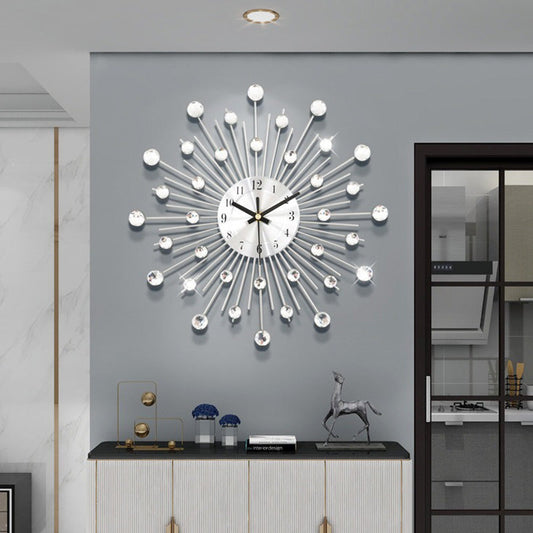 📢📢50%  OFF !! ⏰ Creative Rhinestone Wall Clock – Silent, Minimalist Luxury for Living Room, Dining & Entryway! 💎🏡