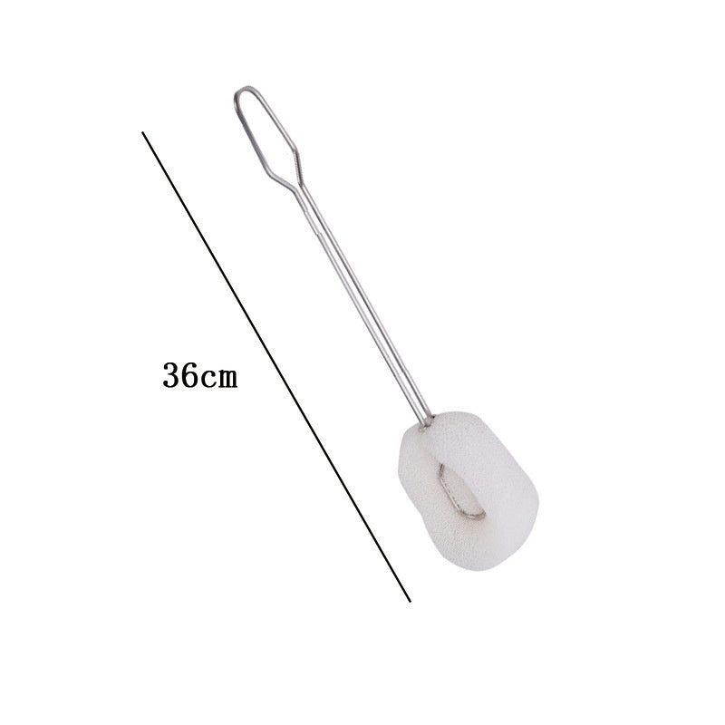 Long-handle bottle cleaning brush with sponge head