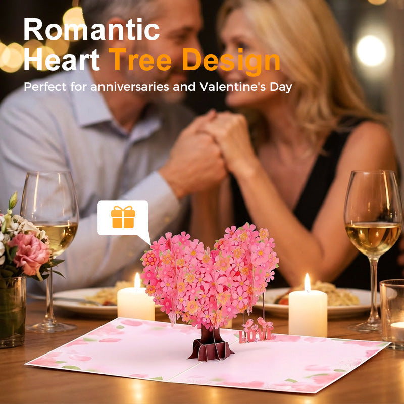 💝3D Valentine's Da Heart Tree Greeting Card✨