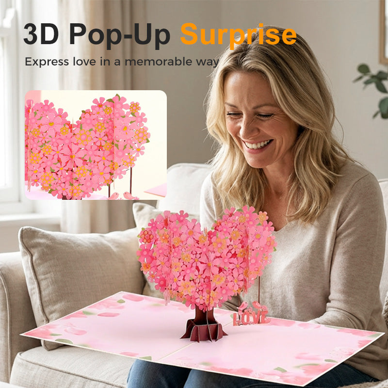 💝3D Valentine's Da Heart Tree Greeting Card✨