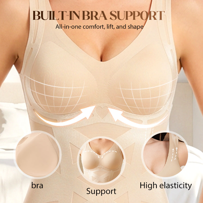 💃✨ Seamless shaping top with integrated bra – invisible support, stunning silhouette! ✨👙 Perfect for everyday wear and sports. Soft, breathable, sustainable. Your new favourite basic.