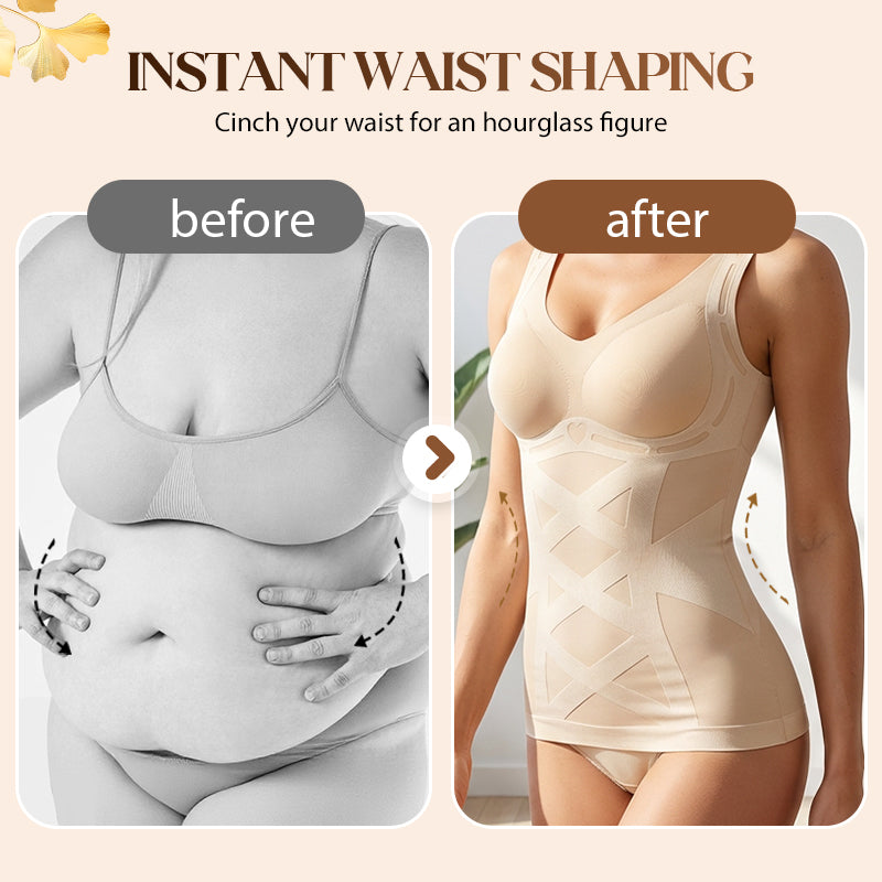 💃✨ Seamless shaping top with integrated bra – invisible support, stunning silhouette! ✨👙 Perfect for everyday wear and sports. Soft, breathable, sustainable. Your new favourite basic.