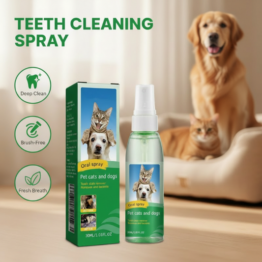 ⚡ Effective Teeth Cleaning Spray for Cats & Dogs – Gentle Plaque Removal, Breath Freshening, No Brushing Needed 🦷