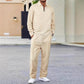💥 Men’s Waffle Knit Sweatshirt & Straight-Leg Pants Set – Cozy, Breathable & Effortlessly Stylish 👕👖