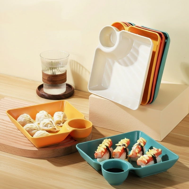 🥳HOT SALE🥳💞50K+ SOLD! Dip Plate – From £5.99! 2-in-1 design, food-grade & non-slip. Fresh, tidy meals – grab yours! ✅