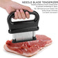 📢 50% OFF!! 🎉 Meat Tenderizer with 48 Stainless Steel Blades – Tenderize in Seconds, Dishwasher-Safe & Safe Storage Cover Included! 🔪