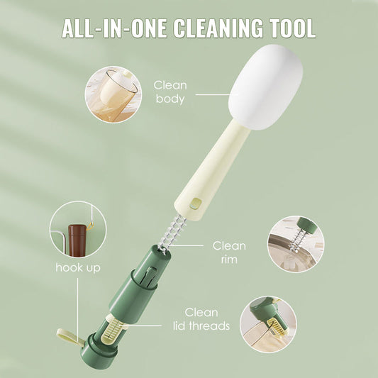3-In-1 Microphone Style Bottle Cleaning Brush