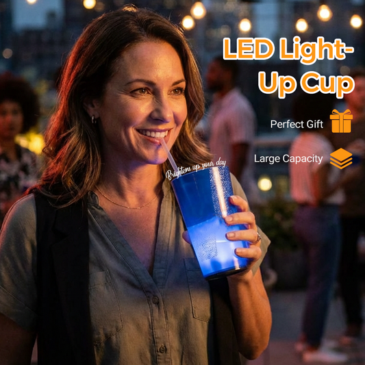 🥤Water-activated LED light-up cup with straw – For parties, bars & events✨