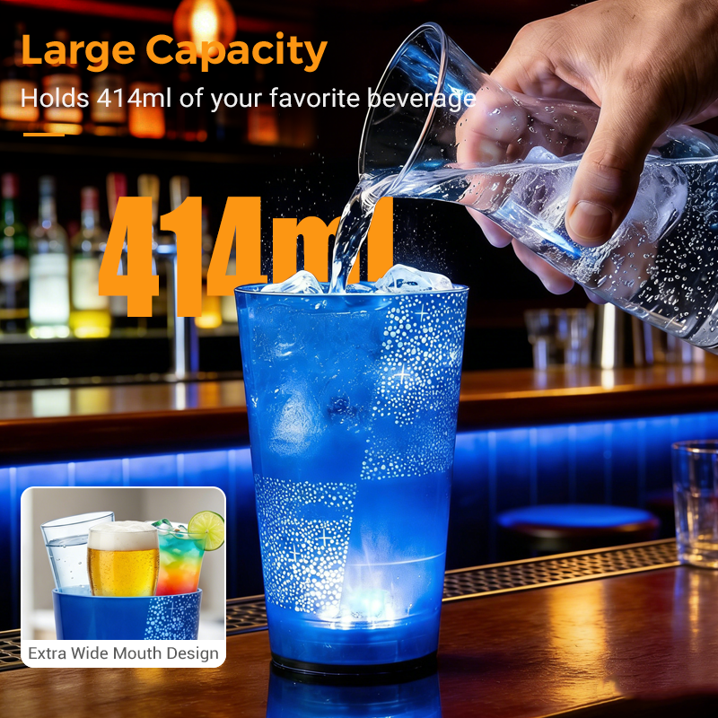 🥤Water-activated LED light-up cup with straw – For parties, bars & events✨