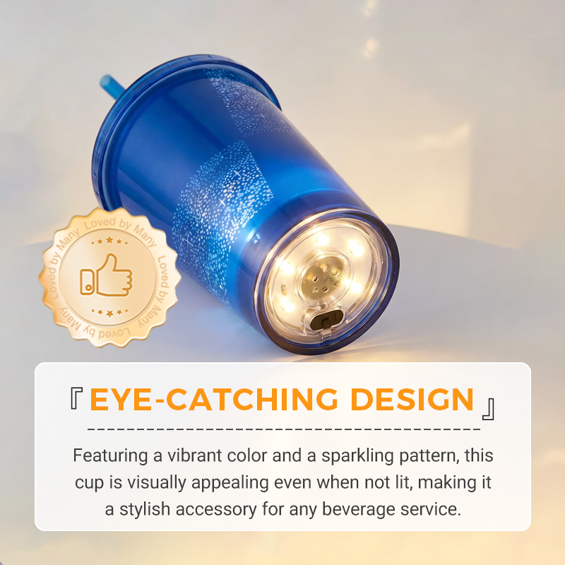 🥤Water-activated LED light-up cup with straw – For parties, bars & events✨