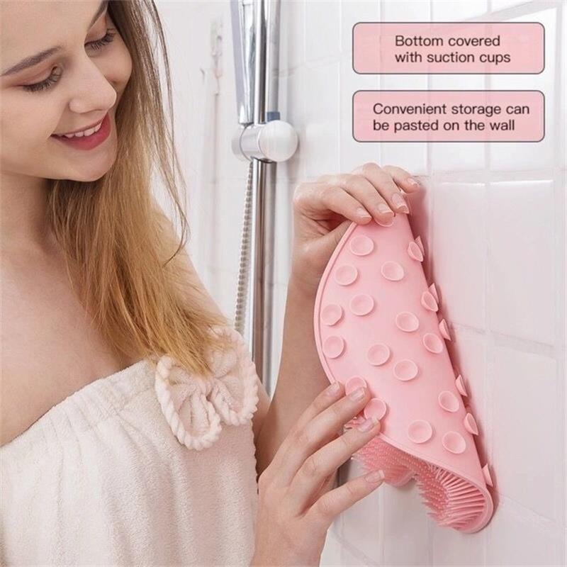 🥳HOT SALE🥳💞10K+ SOLD! Shower Scrubber – BUY 2 GET 1 FREE! Dual-sided, non-slip & massage pad. Deep clean – grab yours! ✅