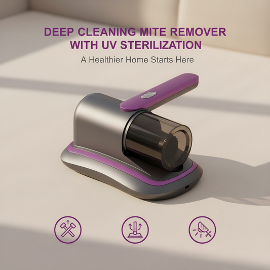 👍👍Multifunctional, anti-mite, cordless portable UV vacuum cleaner🌿 Allergy tested: 🛏️ The HF device eliminates dust mites in mattresses and carpets.