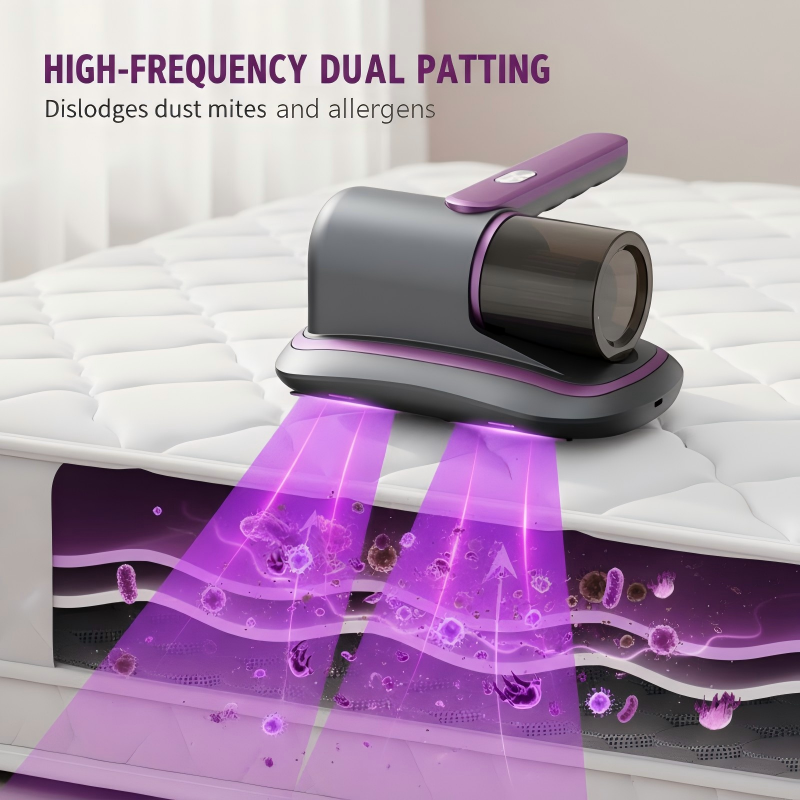 👍👍Multifunctional, anti-mite, cordless portable UV vacuum cleaner🌿 Allergy tested: 🛏️ The HF device eliminates dust mites in mattresses and carpets.