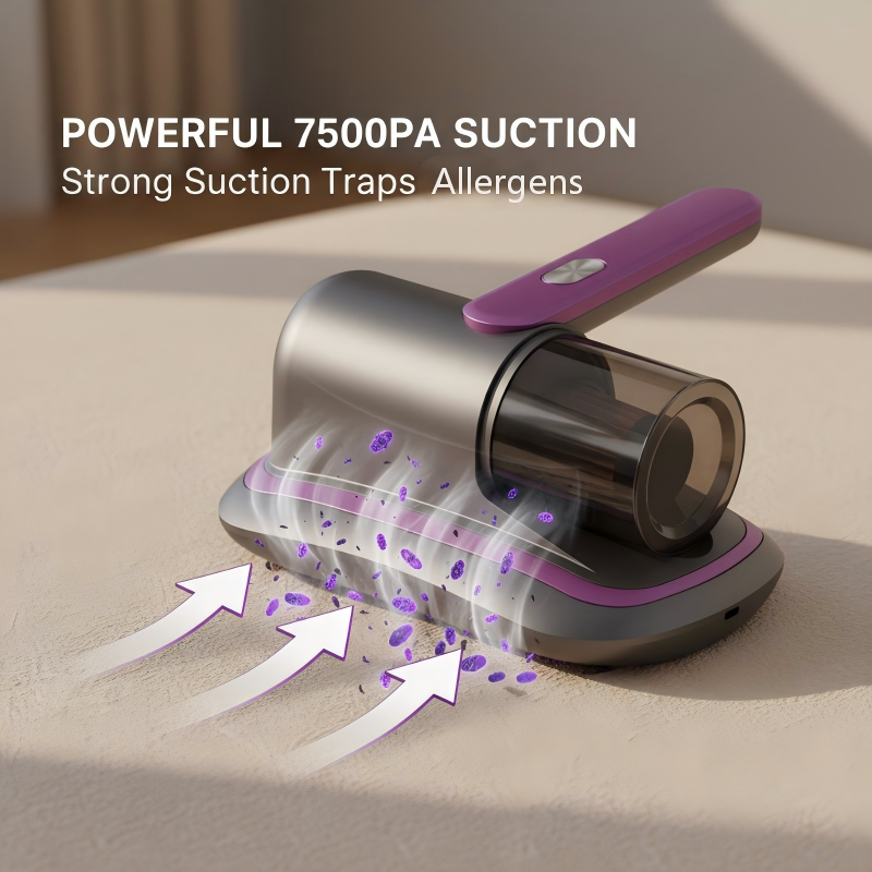 👍👍Multifunctional, anti-mite, cordless portable UV vacuum cleaner🌿 Allergy tested: 🛏️ The HF device eliminates dust mites in mattresses and carpets.