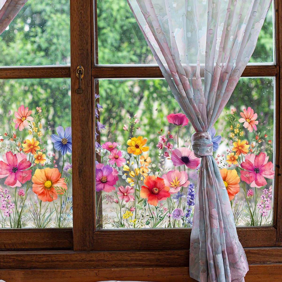 ✨LAST DAY SALE 50% OFF!💐Colorful Floral Bouquet Window Sticker🖼️