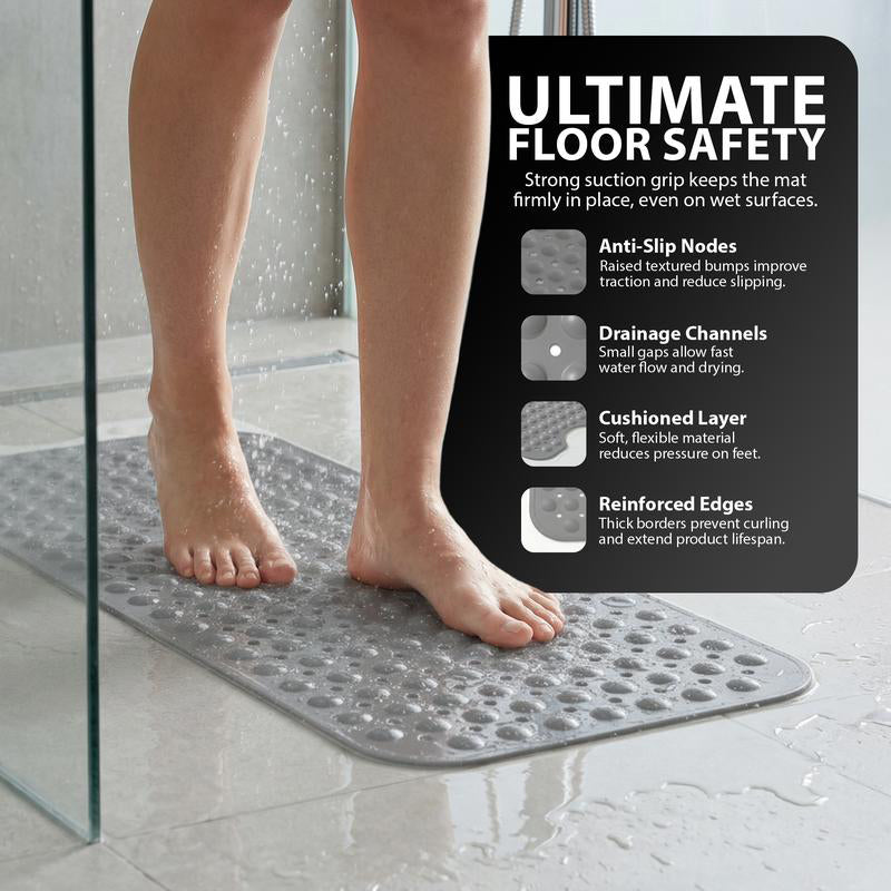 🔥While Supplies Last 40% OFF!🎉 40"x16" Non-Slip Bathtub Mat with Suction Cups