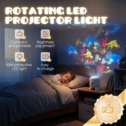 Dynamic rotating LED light projector