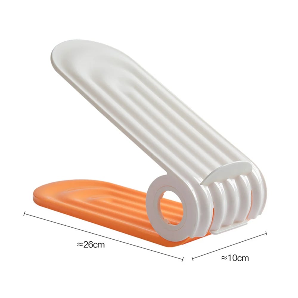 🥳2026 BESTSELLER🥳 Shoe Storage Rack – Space-Saving Double Deck, Adjustable Grooves – Eco-Friendly PP, Easy Clean – Closet Essential! 🛡️💨