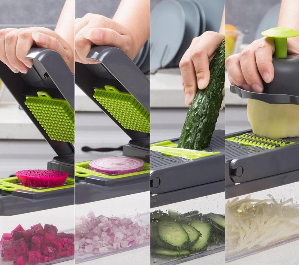 ✨Multi-purpose food cutter – stainless steel blades, easy to clean, versatile preparation options 🥗