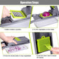 ✨Multi-purpose food cutter – stainless steel blades, easy to clean, versatile preparation options 🥗