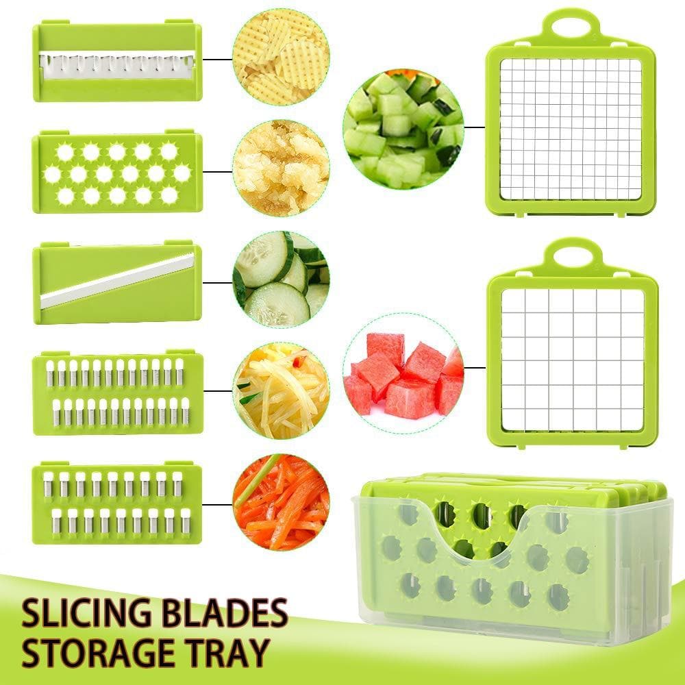 ✨Multi-purpose food cutter – stainless steel blades, easy to clean, versatile preparation options 🥗