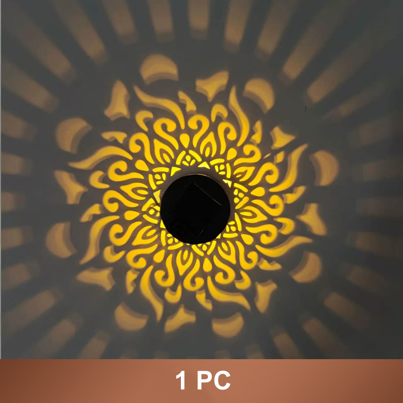 🌞 Solar-Powered Mandala Light Projector – Decorative and Atmospheric Effect for Gardens and Outdoor Areas ✨🌸